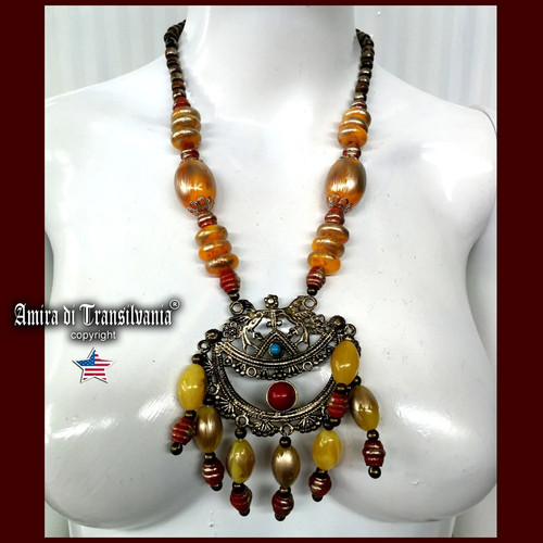 Ethnic necklace jewelry beaded - jewelry,